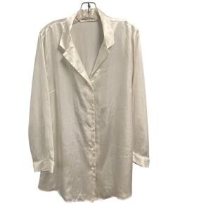 Victoria's Secret Cream Satin Pajama Top